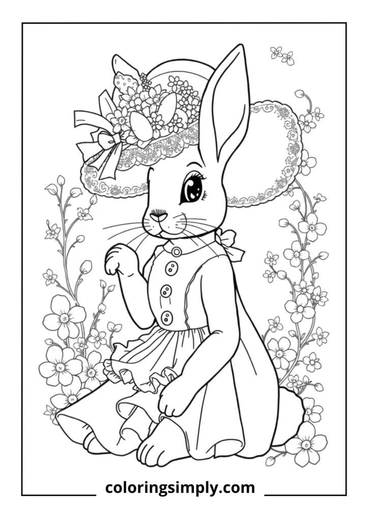 Bunny in Easter Bonnet