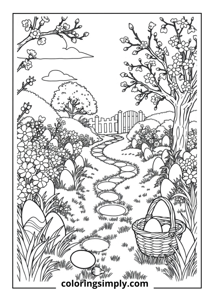 Easter Egg Hunt Scene