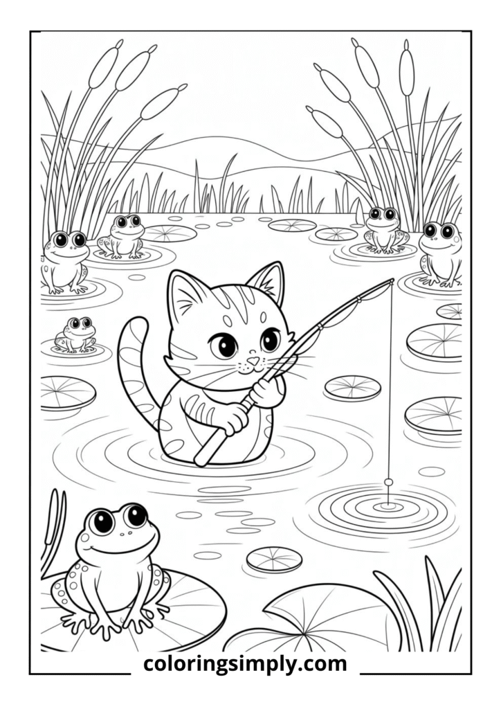 Fishing by the Pond