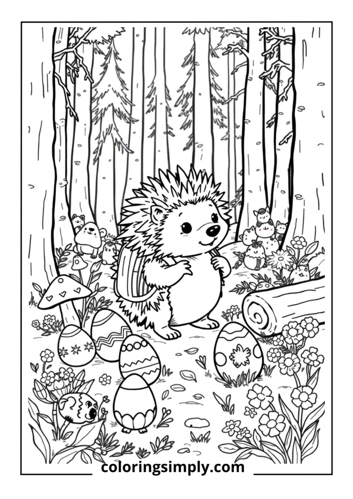 Hedgehog Easter Egg Collector