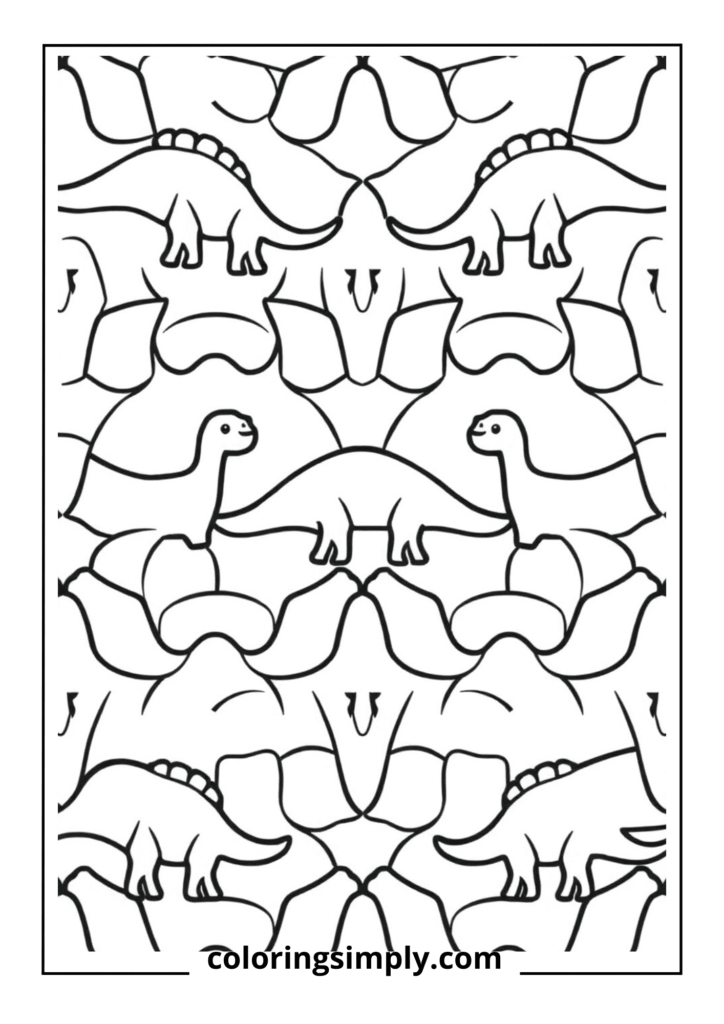 Interlocking Dinosaur Pattern