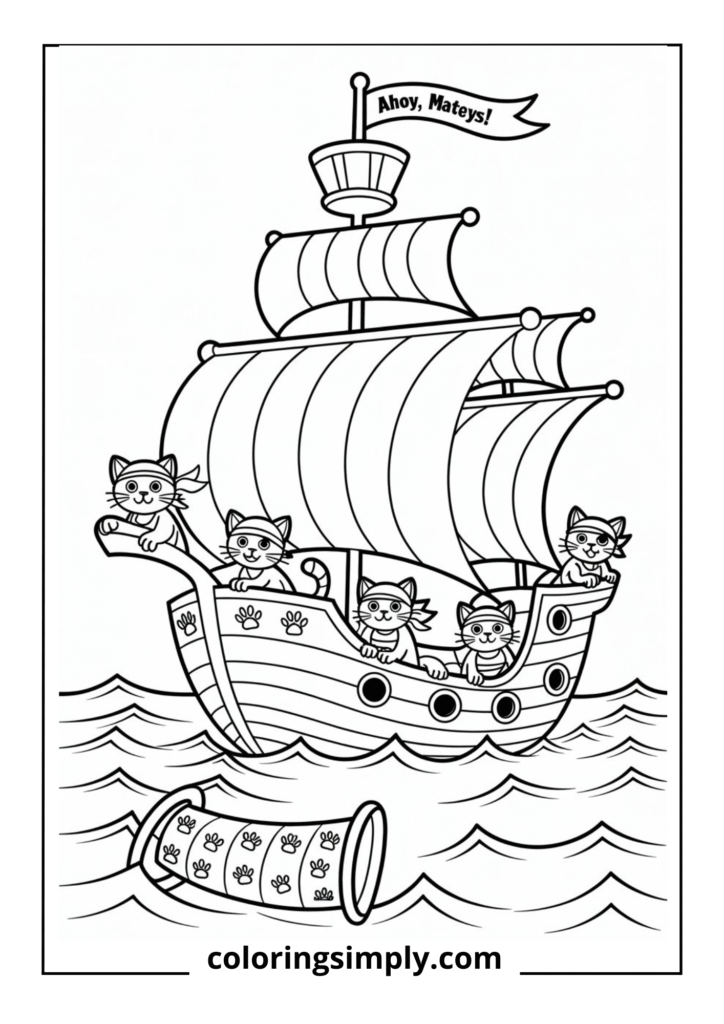 Pirate Cats on the High Seas