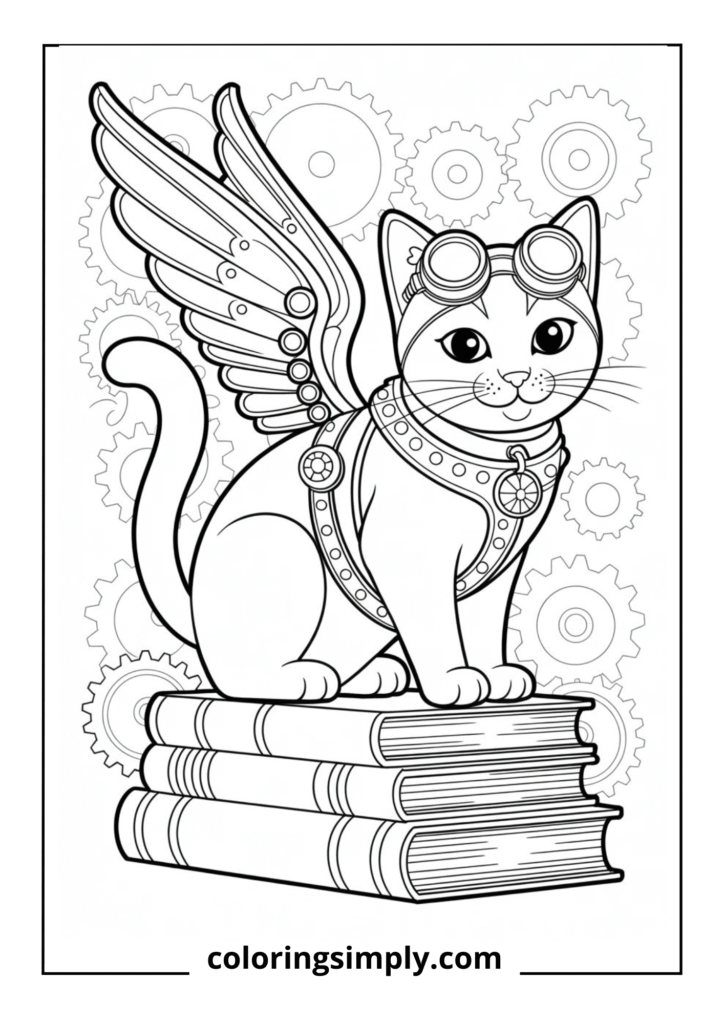 Steampunk Cat in Clockwork World