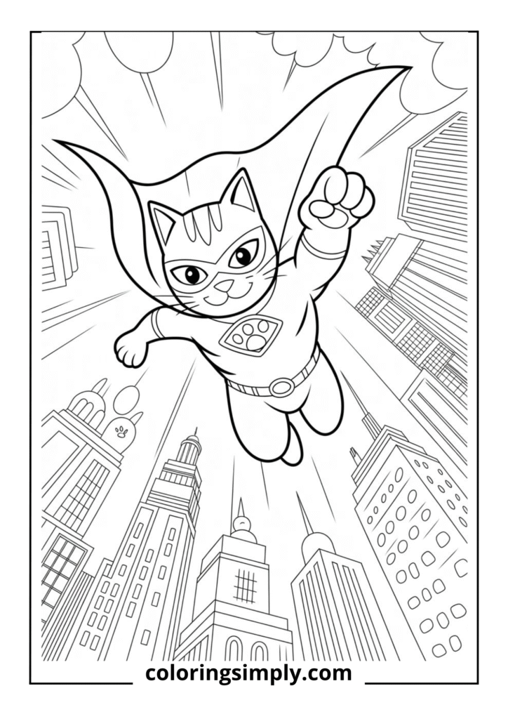 Superhero Cat Saves the Day