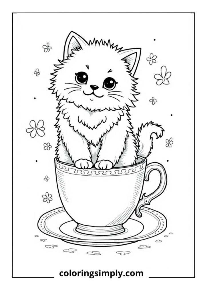 Tea Time with the Persian Cat