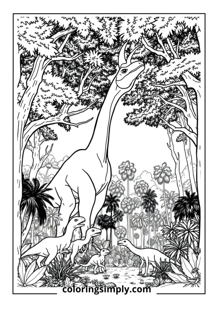 Treetop Feast: Dinosaurs in the Forest