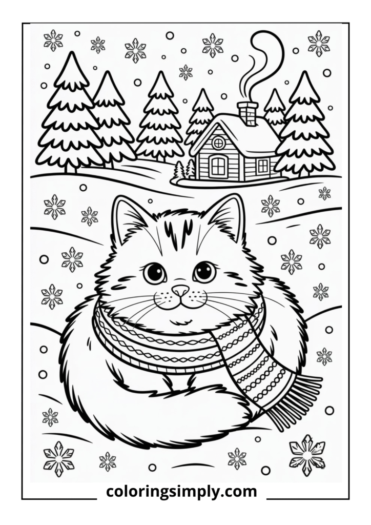 Winter Wonderland with Cozy Cat
