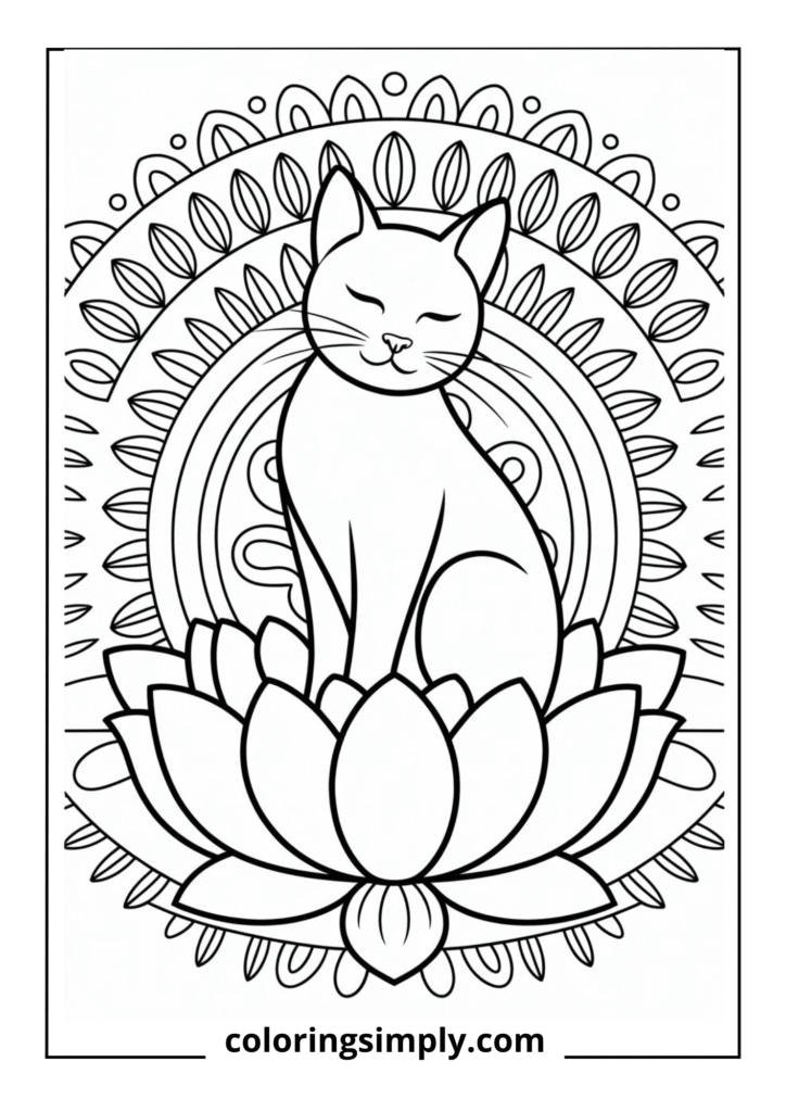 Zen Cat in Lotus Meditation