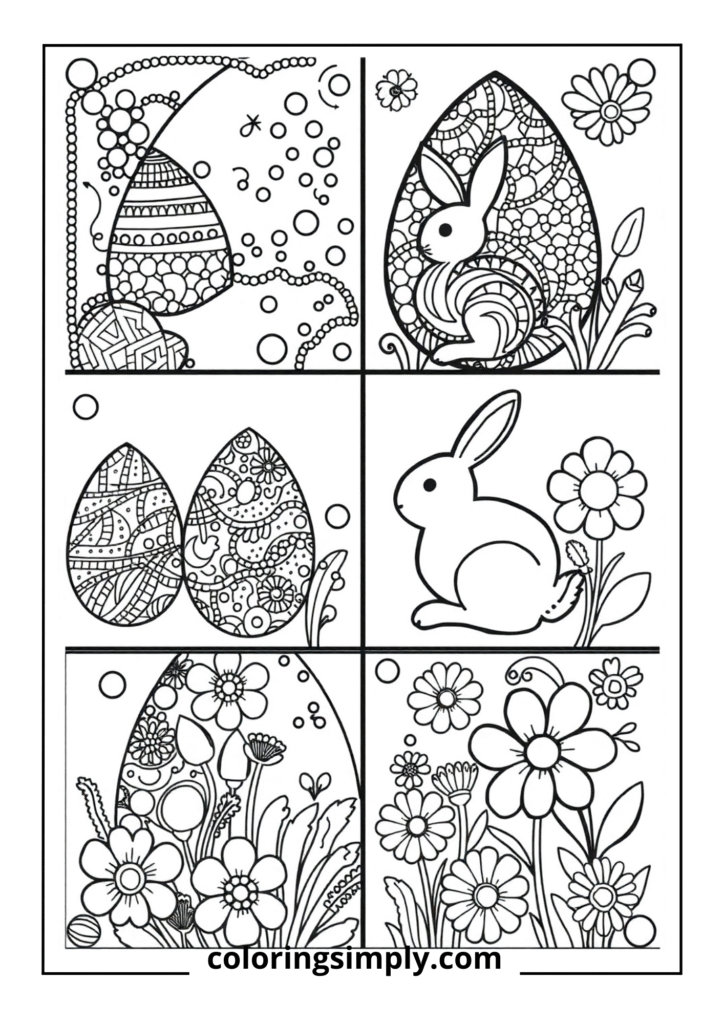 Zentangle Easter Composition