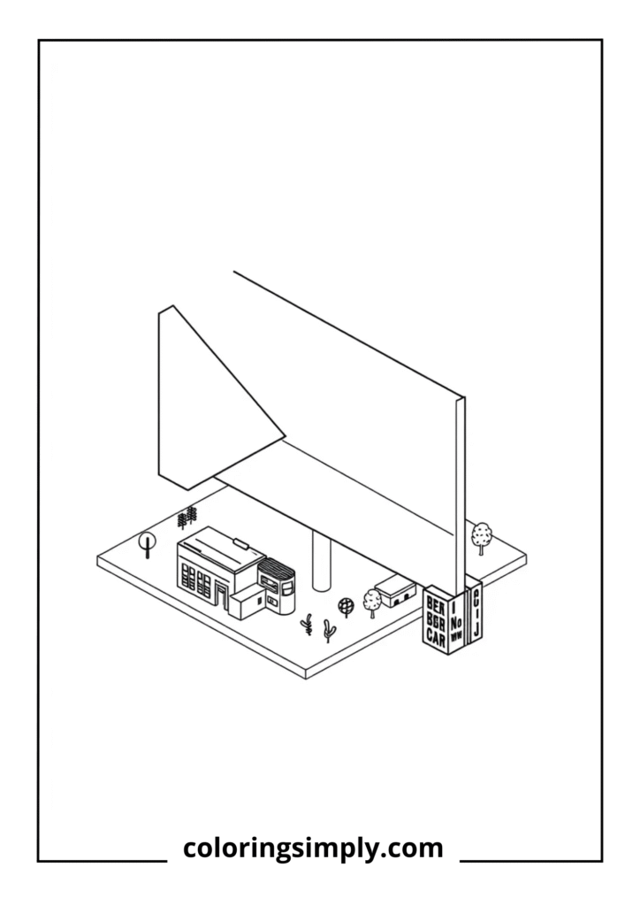 3D Isometric Flag Design