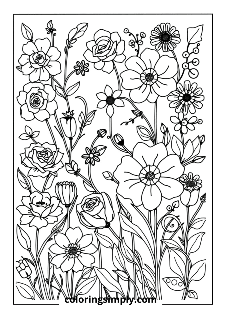 Abstract Flower Garden Maze