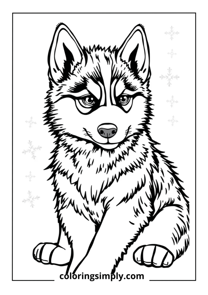 Arctic Adventure" - Husky Puppy with Detailed Fur Patterns