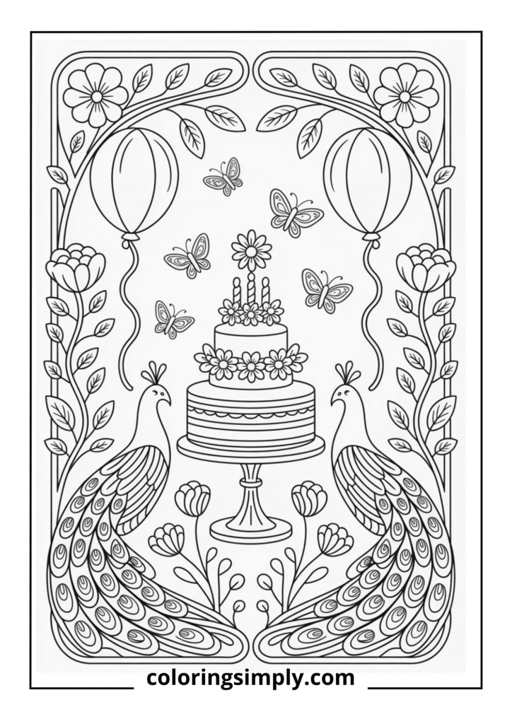 Art Nouveau Birthday Garden