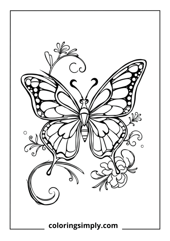 Art Nouveau Butterfly
