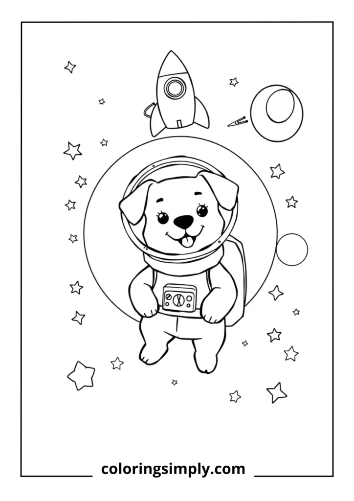 Astronaut Dog in Space