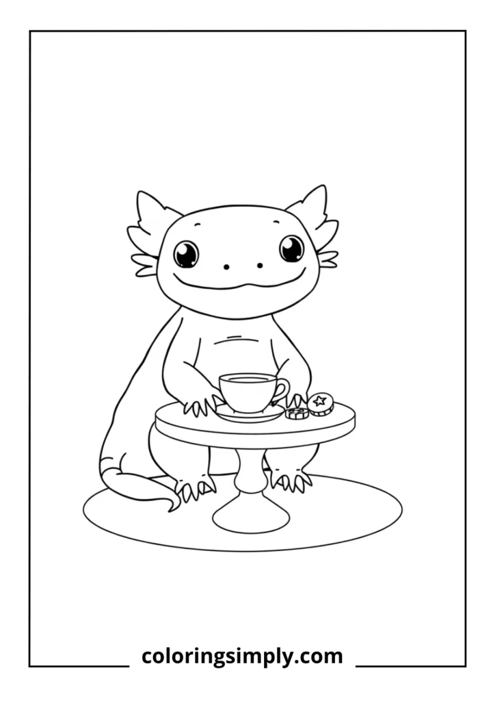 Axolotl Tea Party Scene