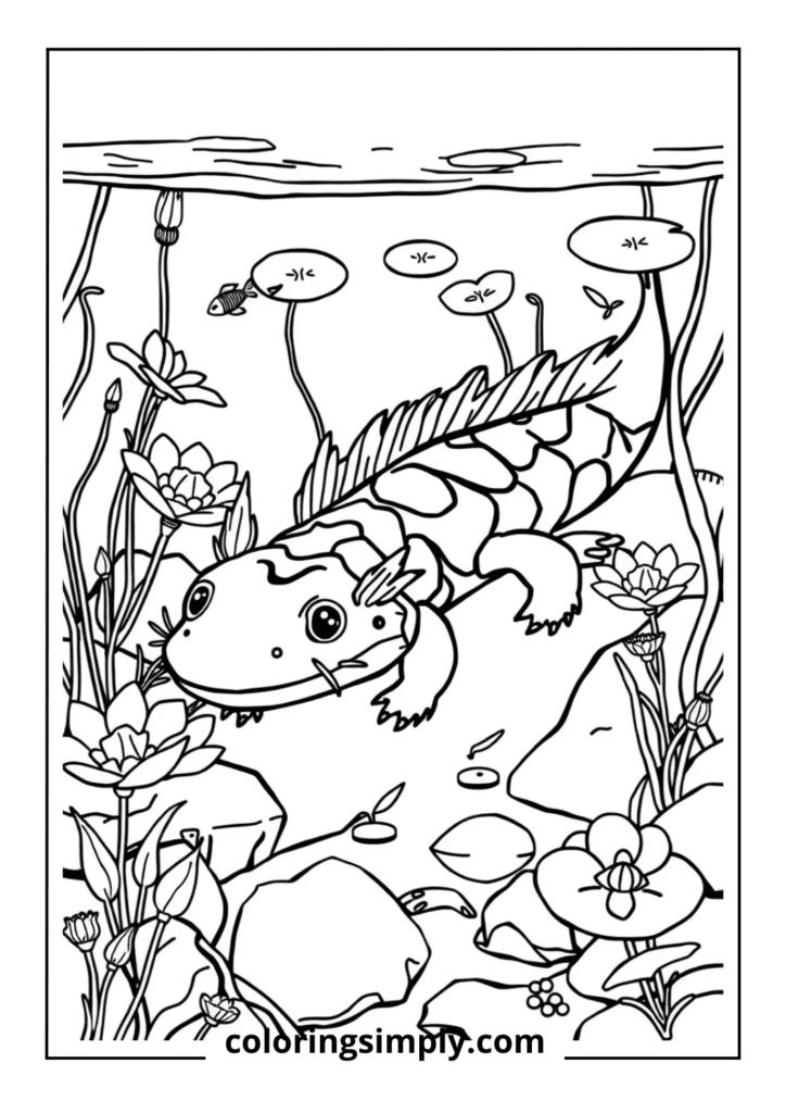 Axolotl in Natural Habitat