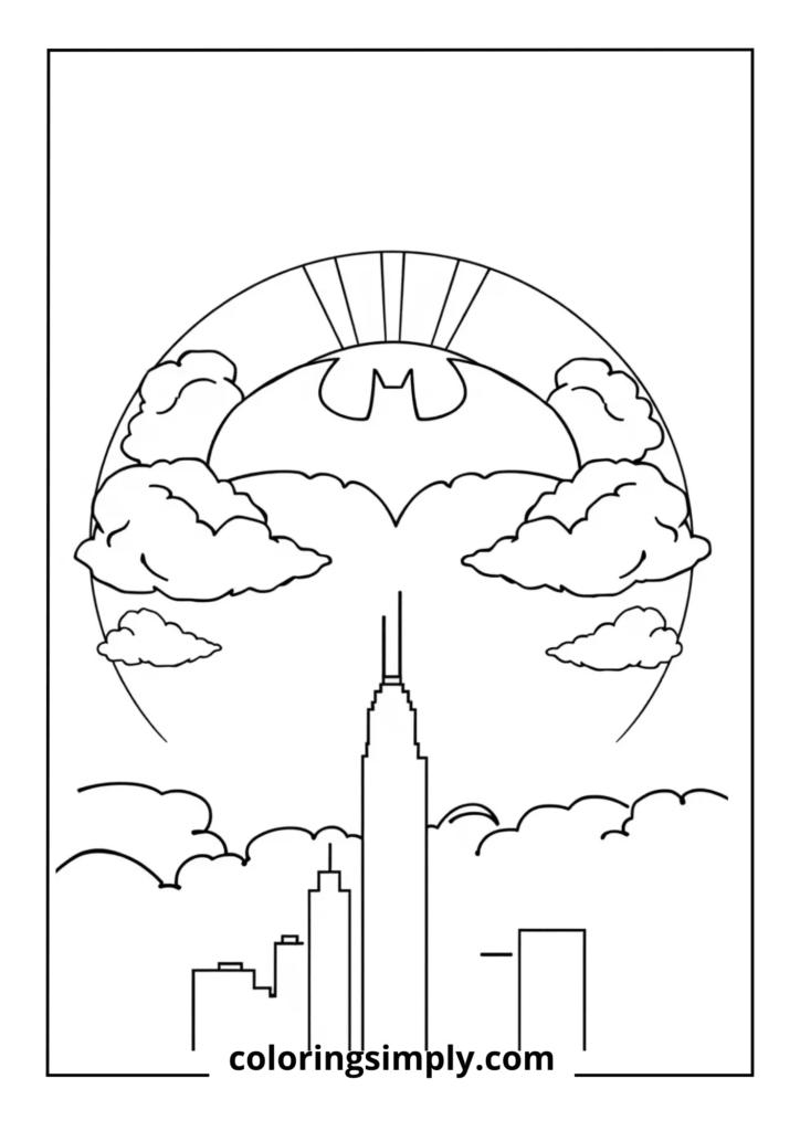 Bat-Signal in Clouds
