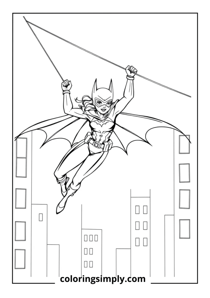 Batgirl Swinging Into Action