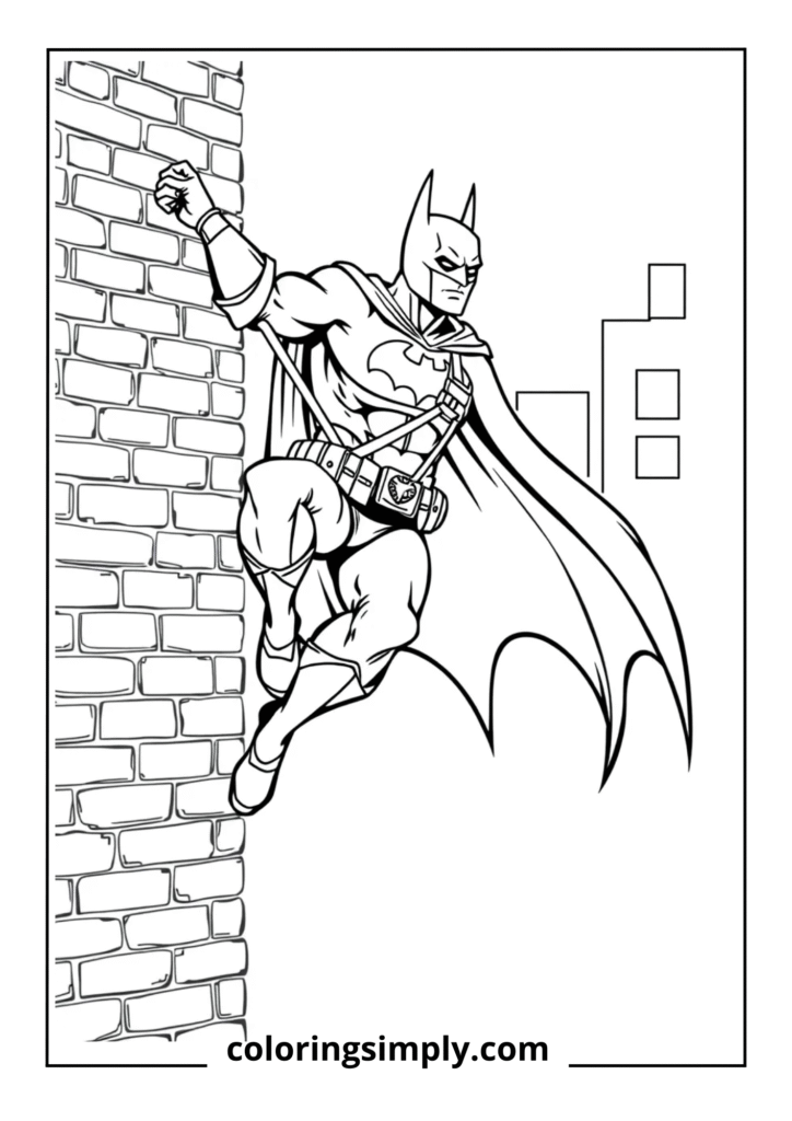 Batman Climbing Building Wall