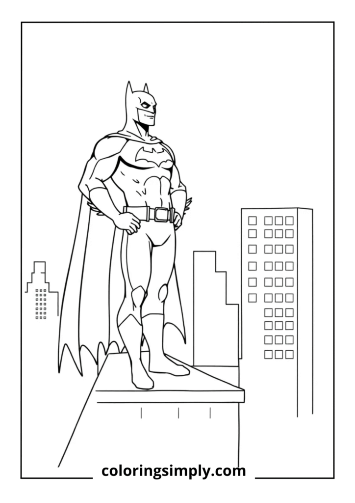 Batman Standing on Rooftop
