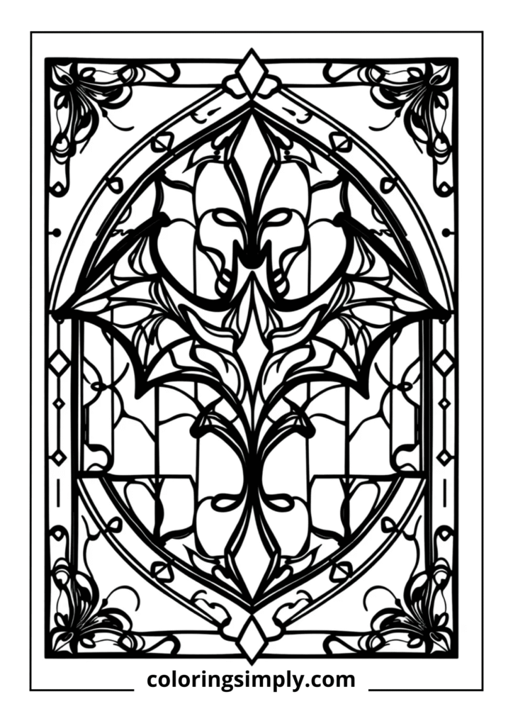 Batman Symbol Stained Glass Window