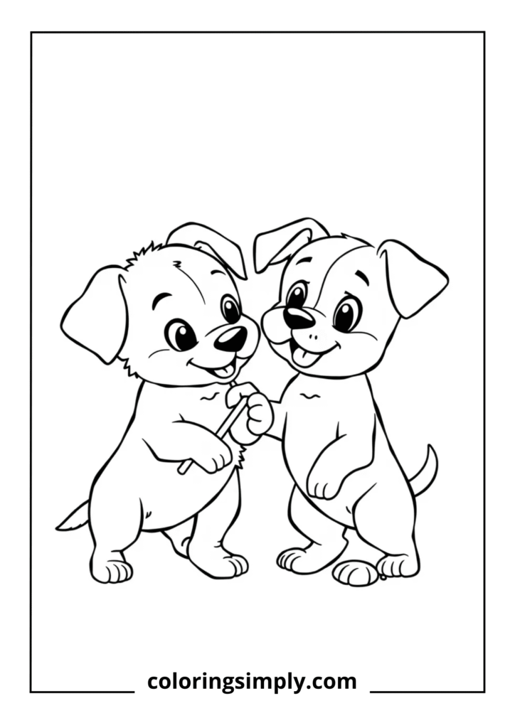 Best Friends Forever" - Two Puppies Playing Together