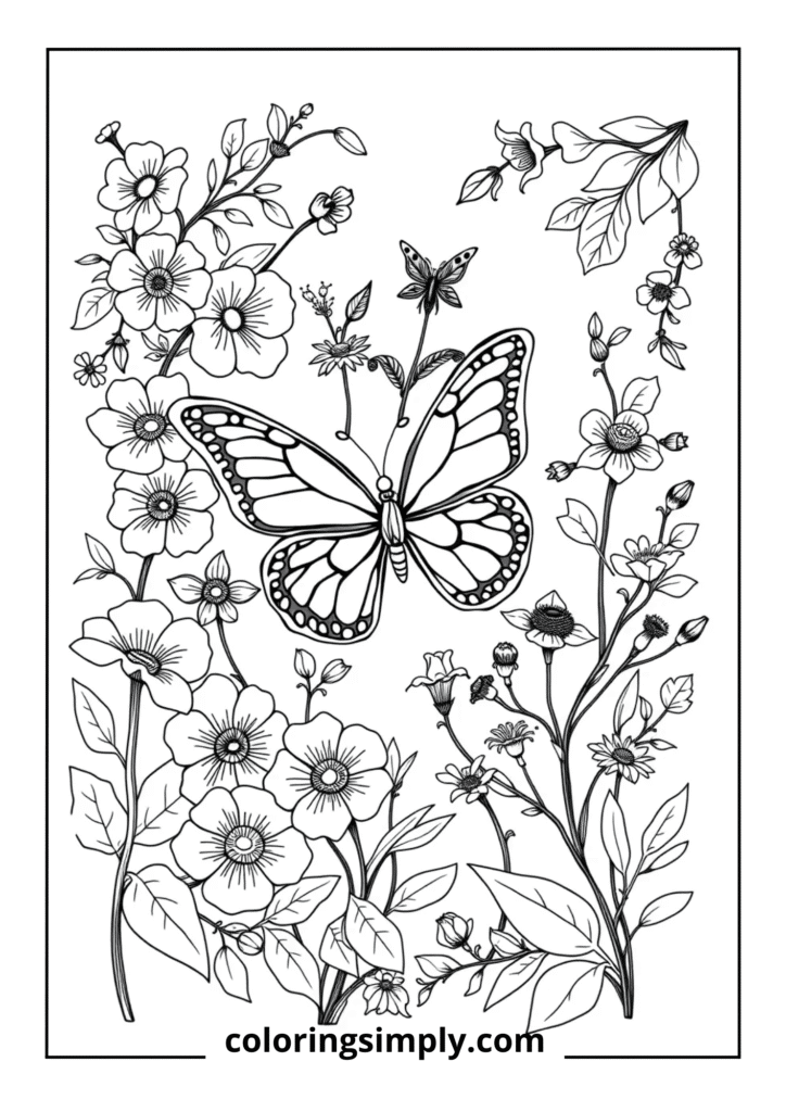 Butterfly Garden Scene (1)
