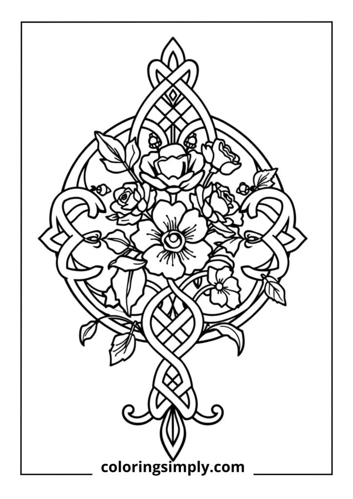 Celtic Flower Knot Design
