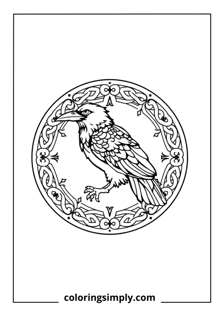 Celtic Knot Raven Mandala