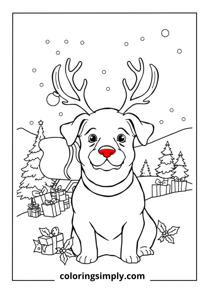 Christmas Reindeer Dog
