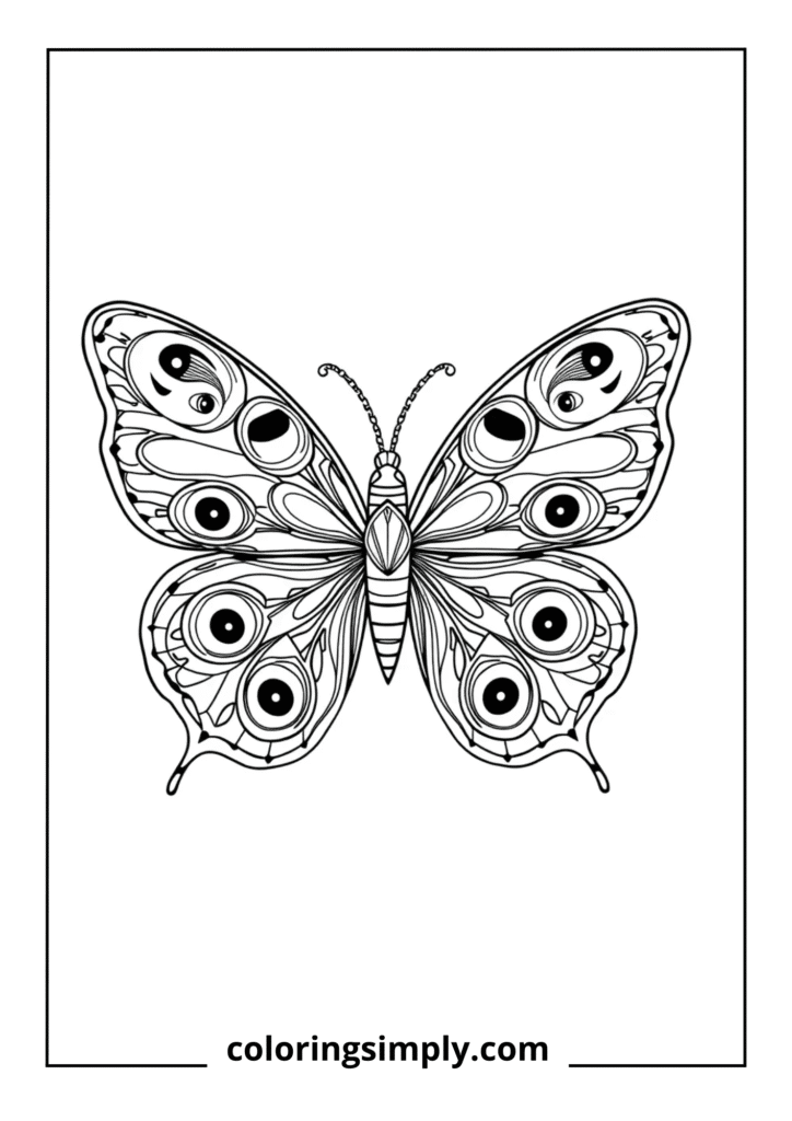 Detailed Peacock Butterfly