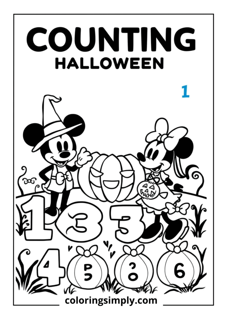 Disney Numbers Halloween Counting