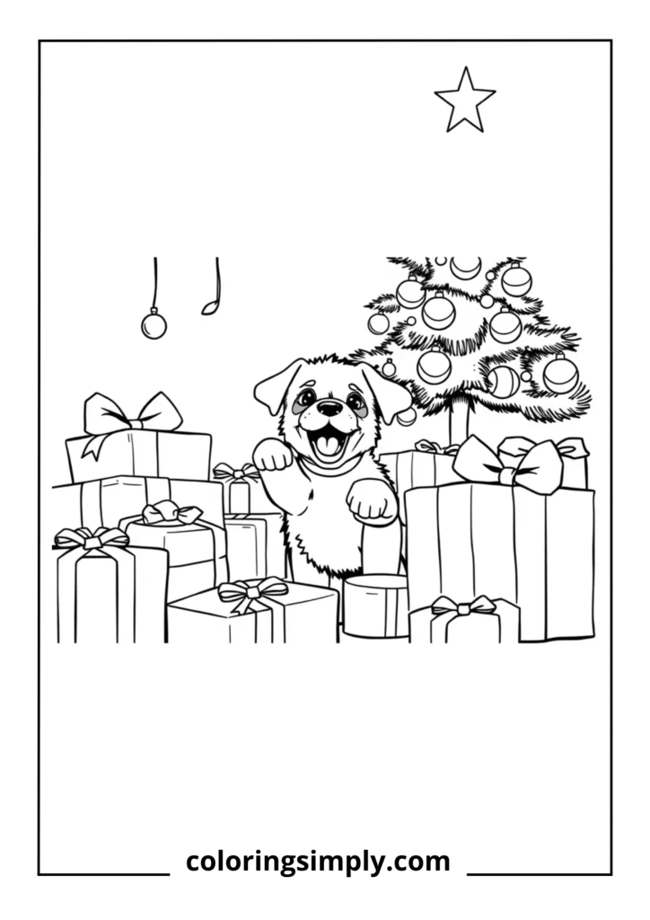 Excited Puppy Christmas Morning