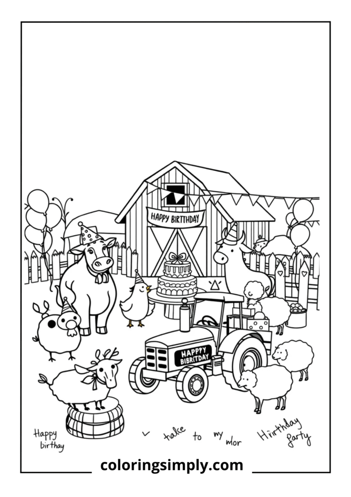 Farm Animal Birthday Barnyard Bash
