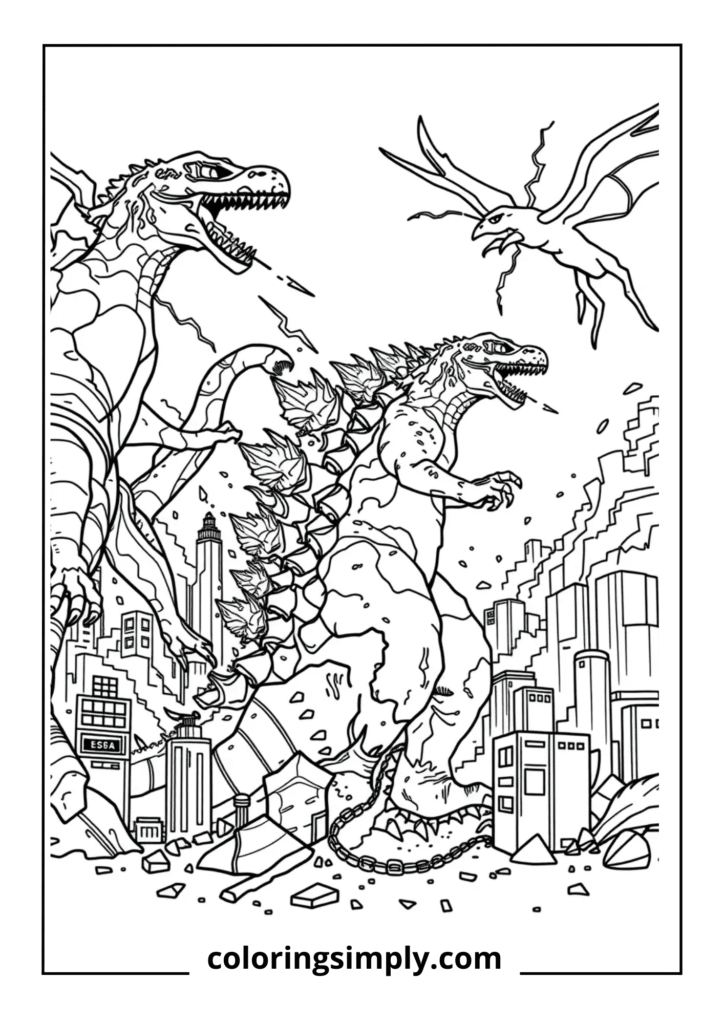 Four Kaiju Monster Brawl

