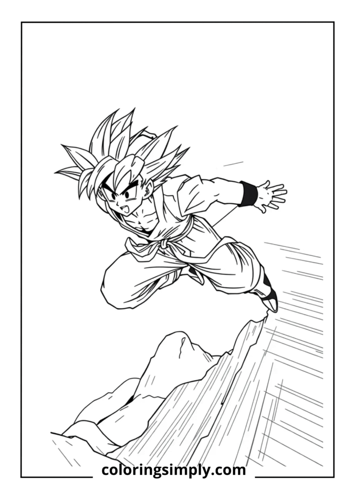 Goku Flying at High Speed