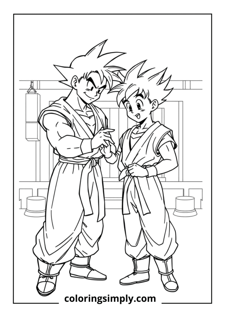 Goku Teaching Gohan