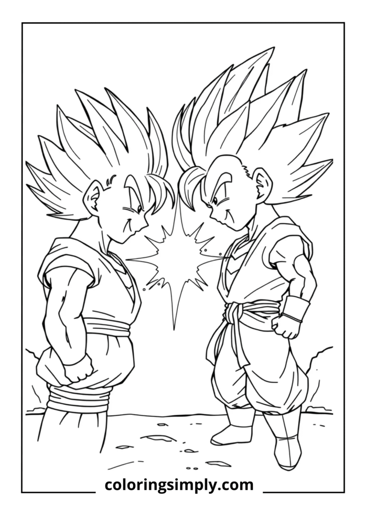 Goku and Vegeta Rivalry Moment