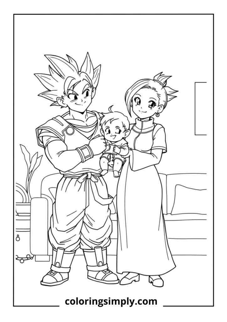 Goku with Chi-Chi Family Moment