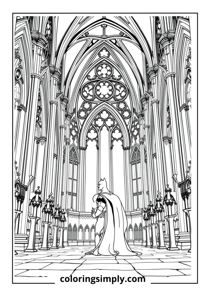 Gothic Batman Cathedral Scene