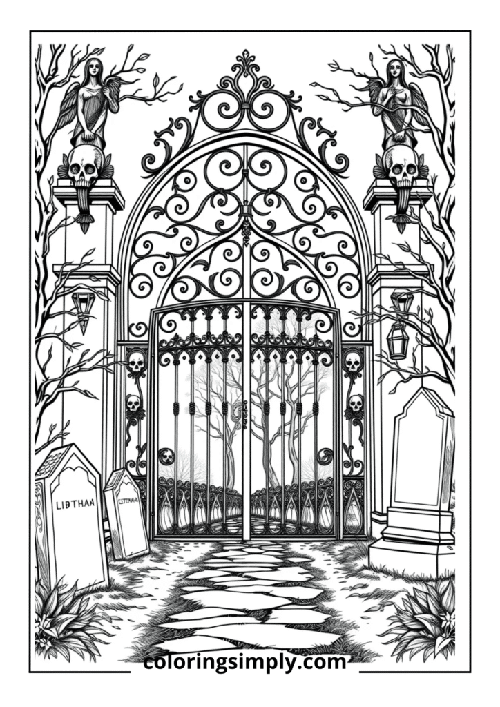 Gothic Cemetery Gates