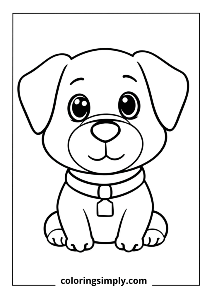 Happy Puppy Face" - Puppy Head Portrait - Super Simple
