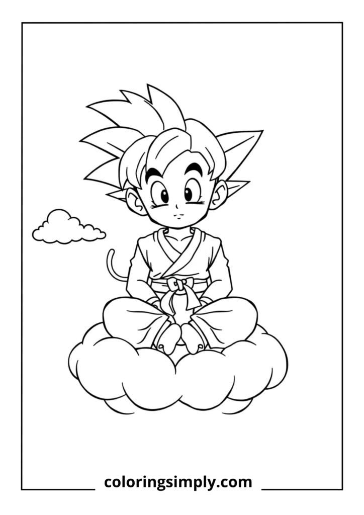 Kid Goku on Flying Nimbus
