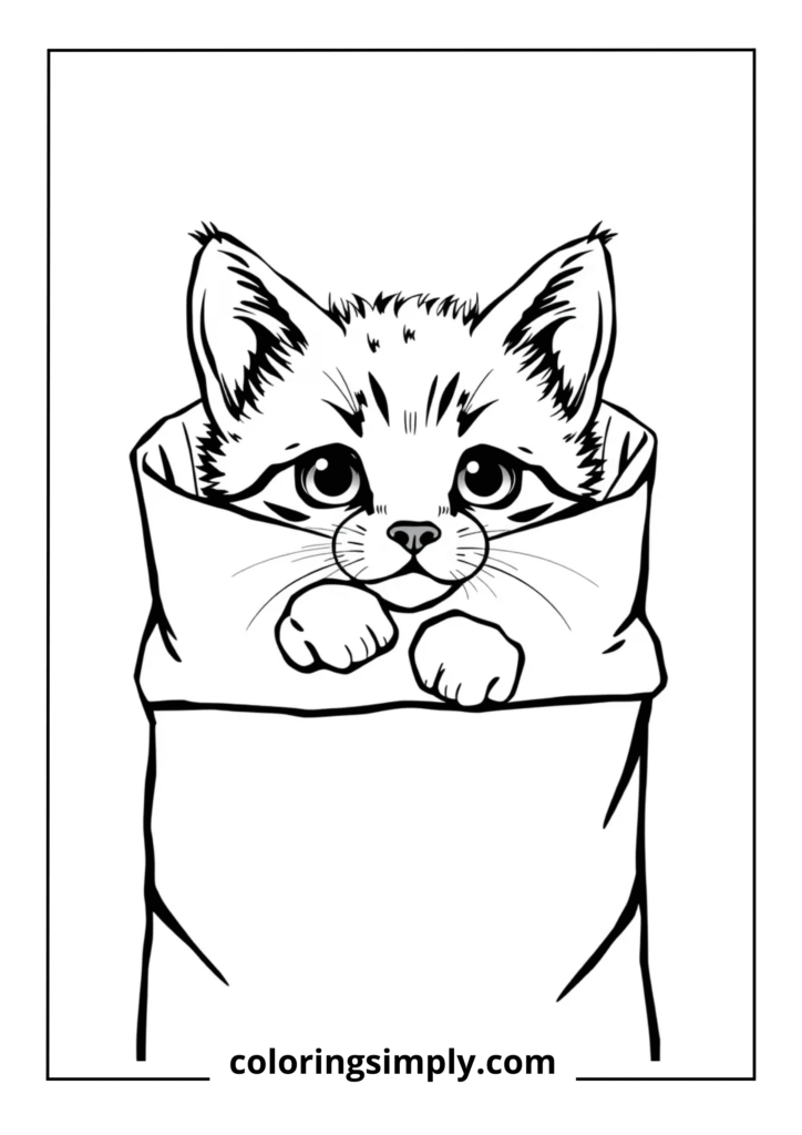 Kitten Hiding in Paper Bag
