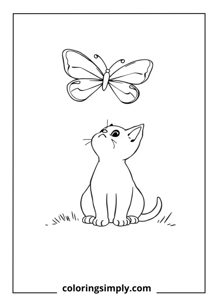 Kitten with Butterfly