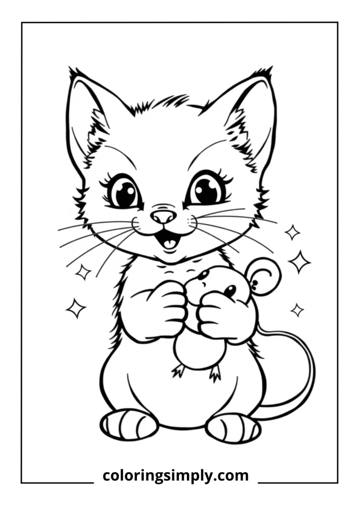 Kitten with Catnip Mouse