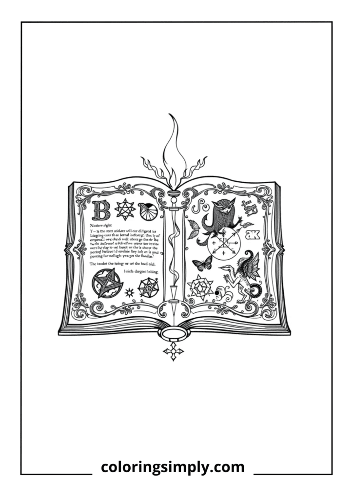 Magical Spell Book Pages