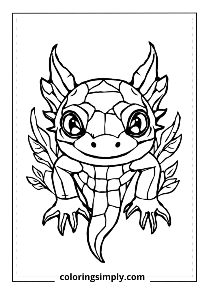 Mosaic Style Axolotl