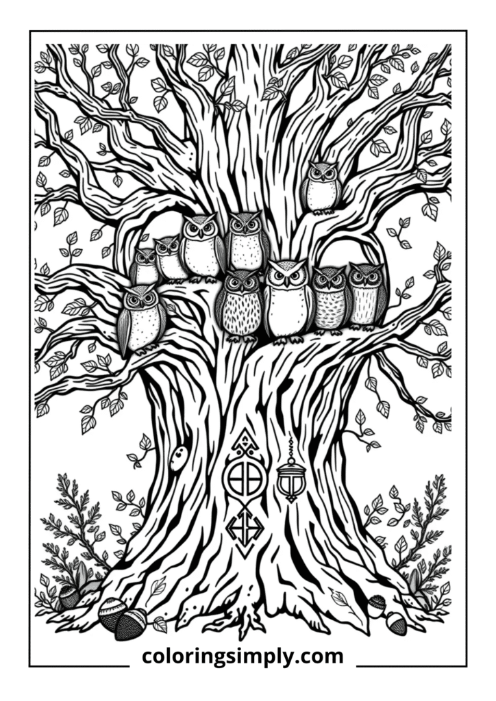 Owl Parliament in Ancient Tree